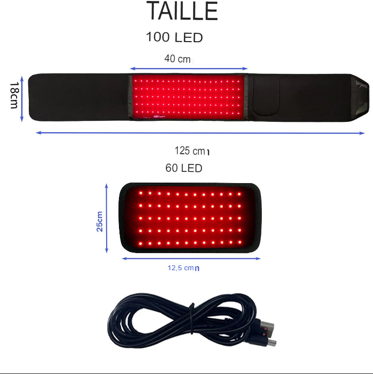 Ceinture LED de thérapie à lumière rouge Nessila